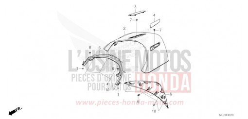 UPPER CENTER REAR COVER GL1800BDP de 2023